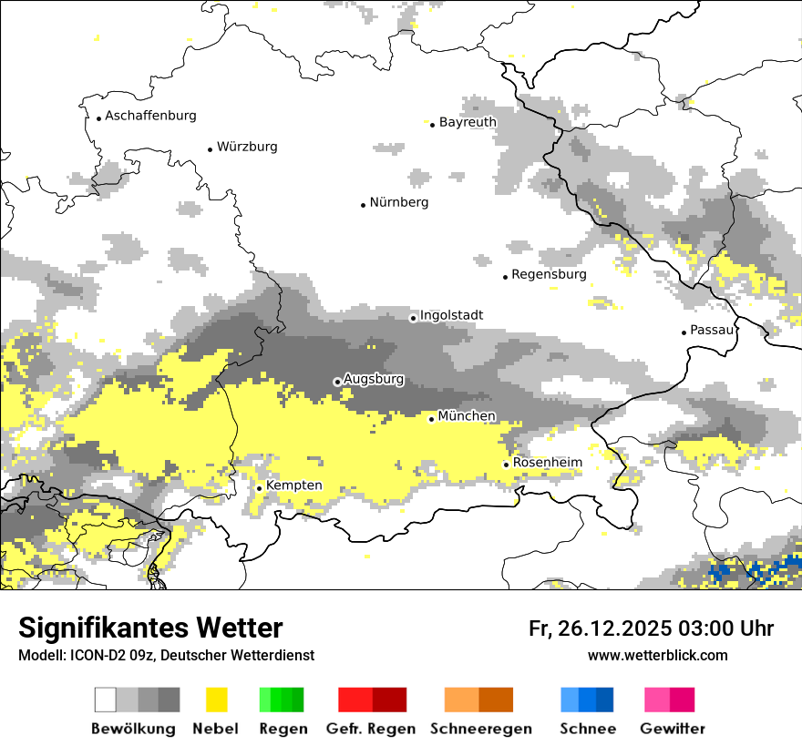 Modellkarten Signifikantes Wetter