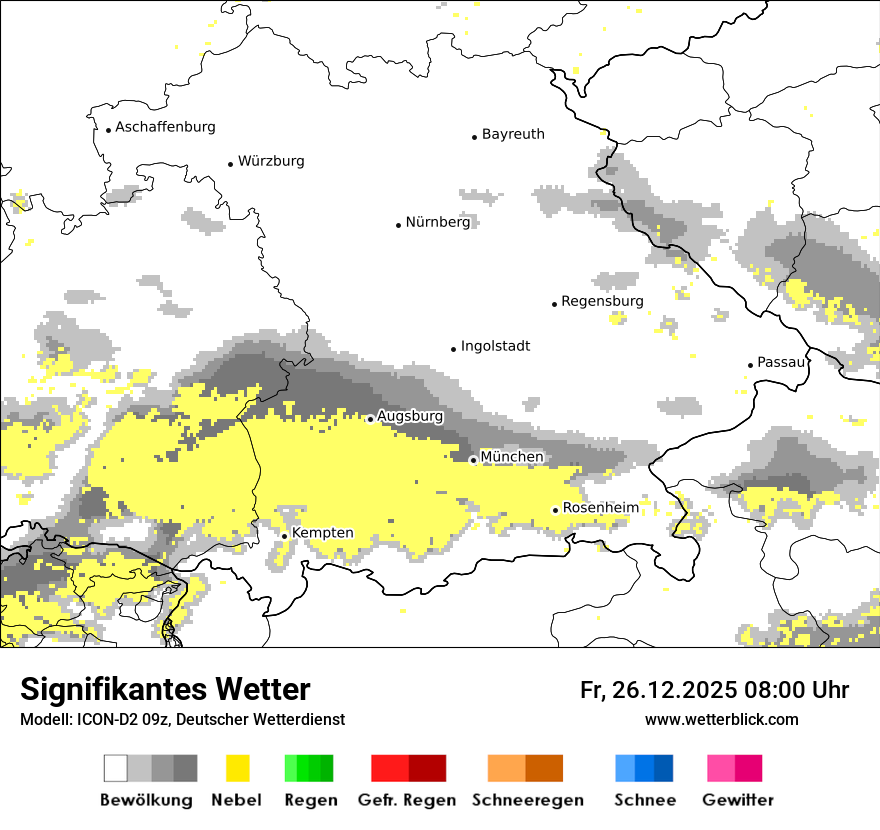 Modellkarten Signifikantes Wetter