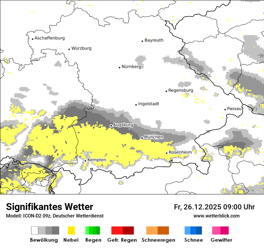 Modellkarten Signifikantes Wetter