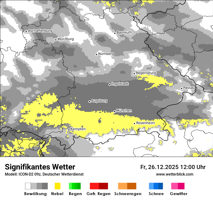 Modellkarten Signifikantes Wetter