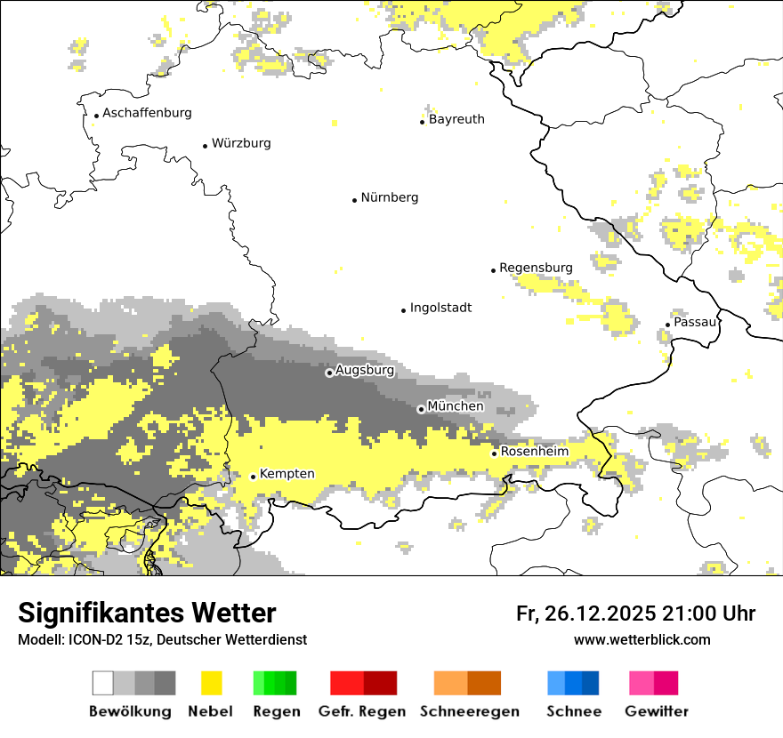Modellkarten Signifikantes Wetter