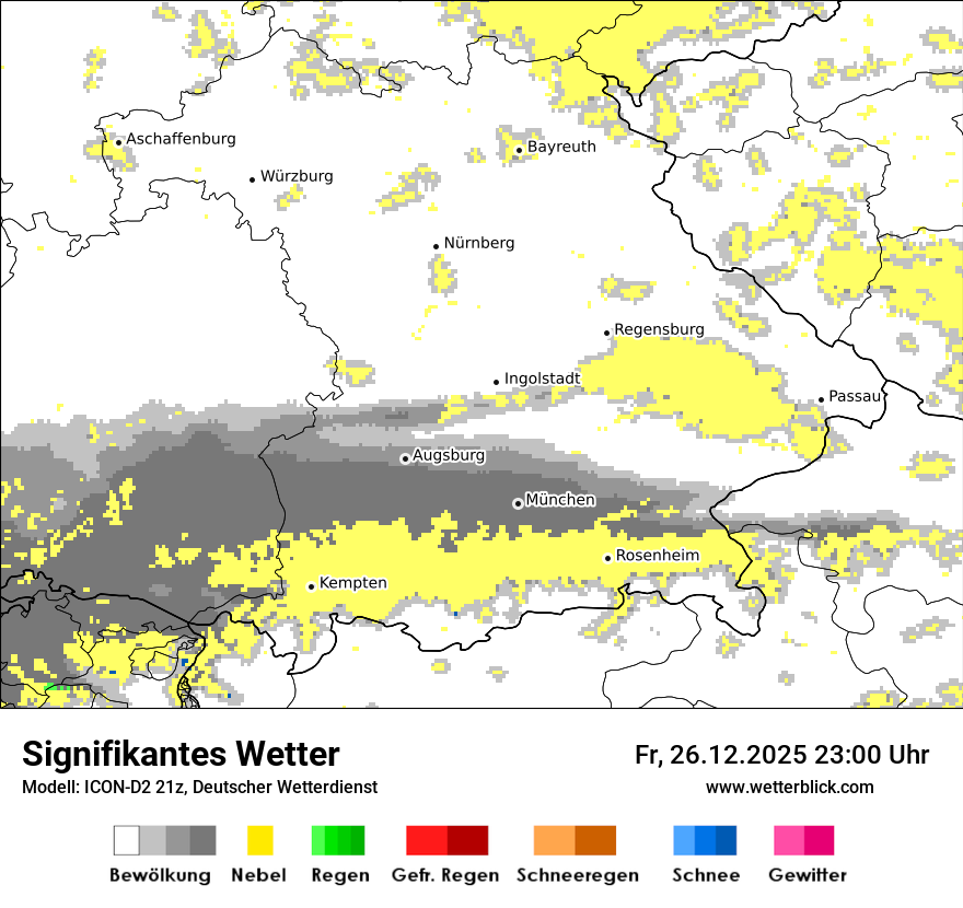 Modellkarten Signifikantes Wetter