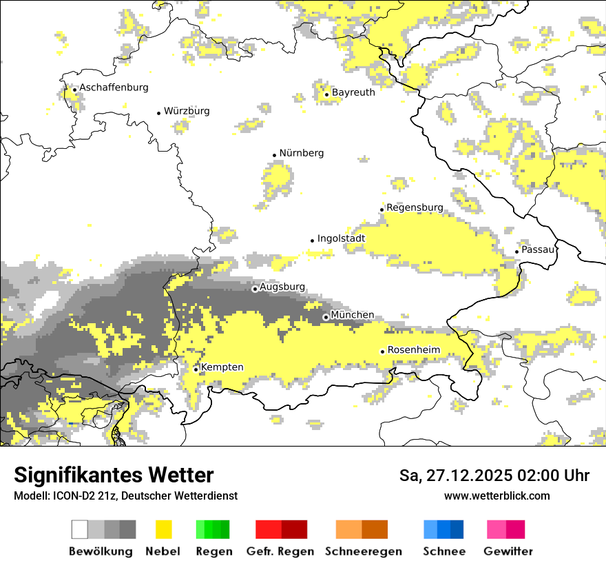 Modellkarten Signifikantes Wetter