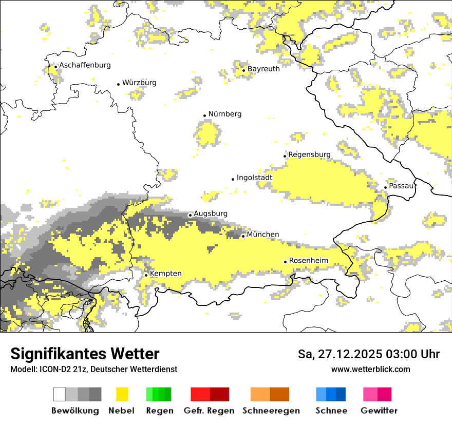 Modellkarten Signifikantes Wetter