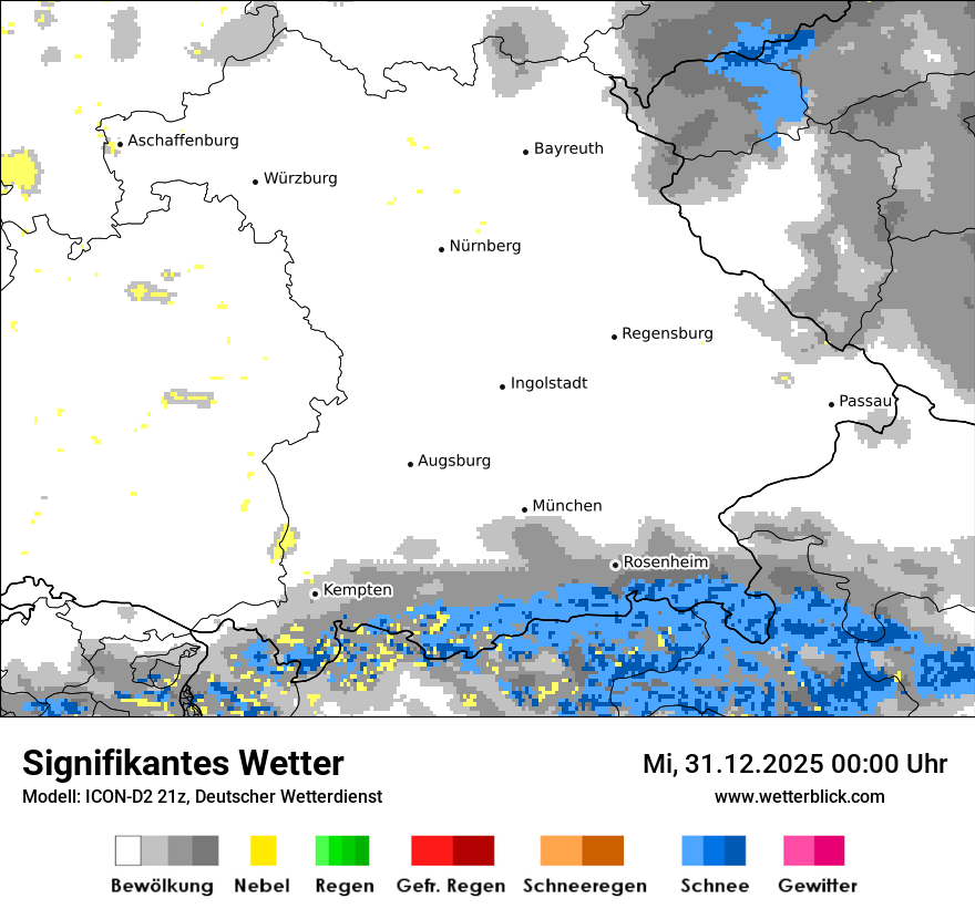 Modellkarten Signifikantes Wetter