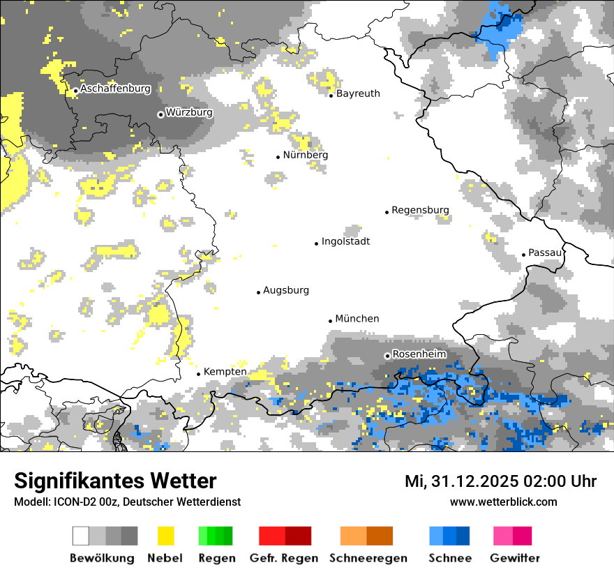 Modellkarten Signifikantes Wetter