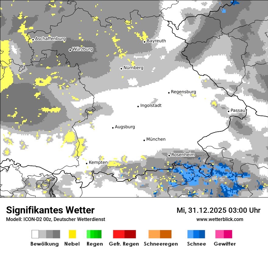 Modellkarten Signifikantes Wetter