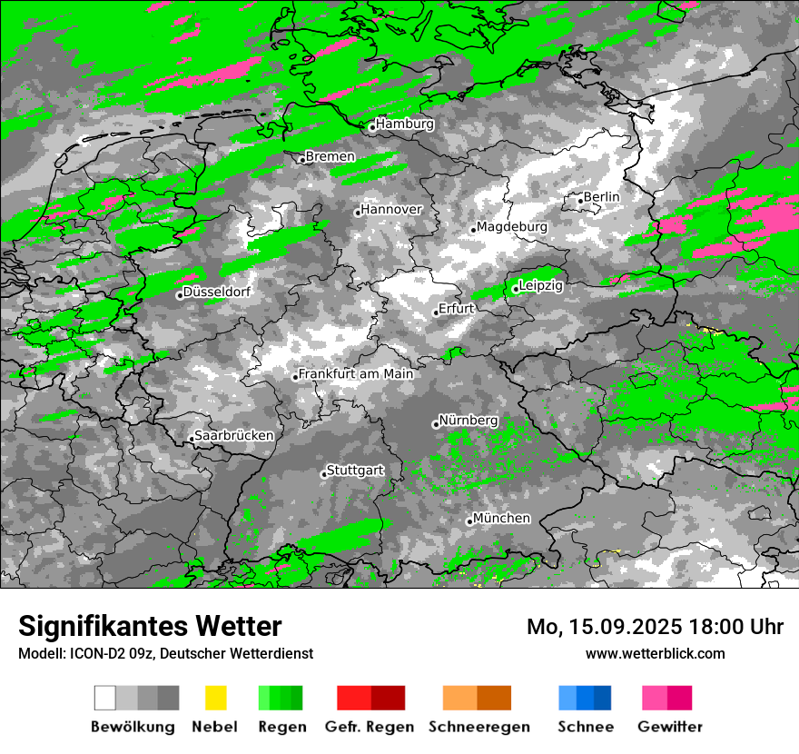 Modellkarten Signifikantes Wetter in Deutschland
