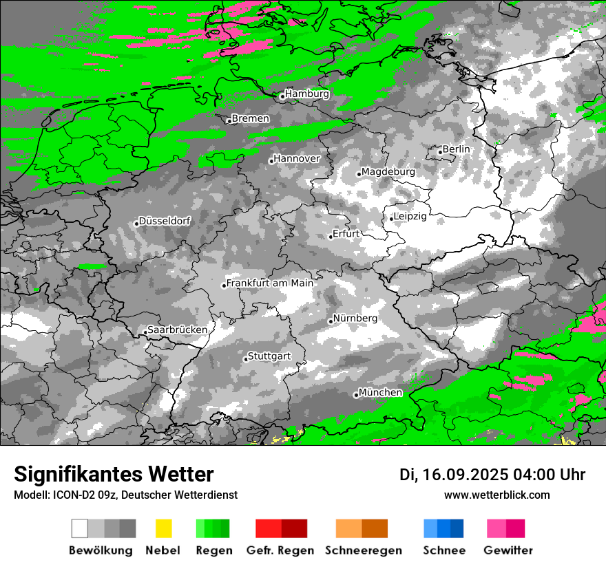 Modellkarten Signifikantes Wetter in Deutschland