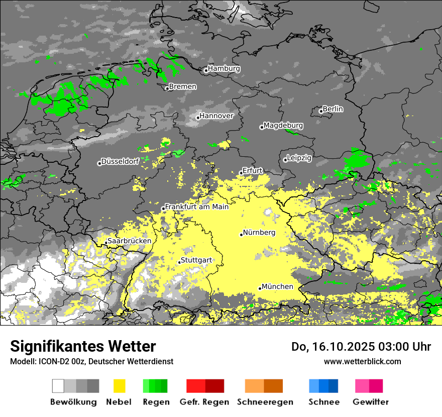 Modellkarten Signifikantes Wetter in Deutschland
