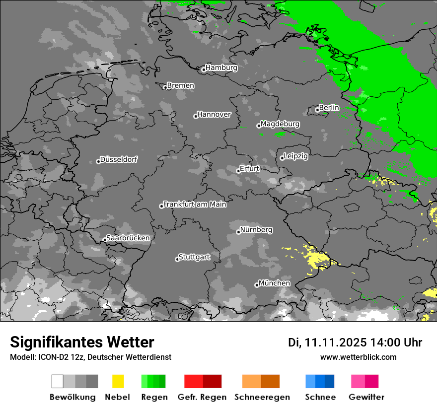 Modellkarten Signifikantes Wetter in Deutschland