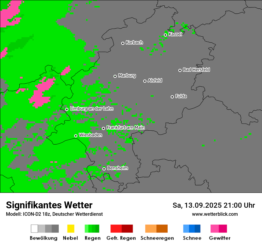 Modellkarten Signifikantes Wetter