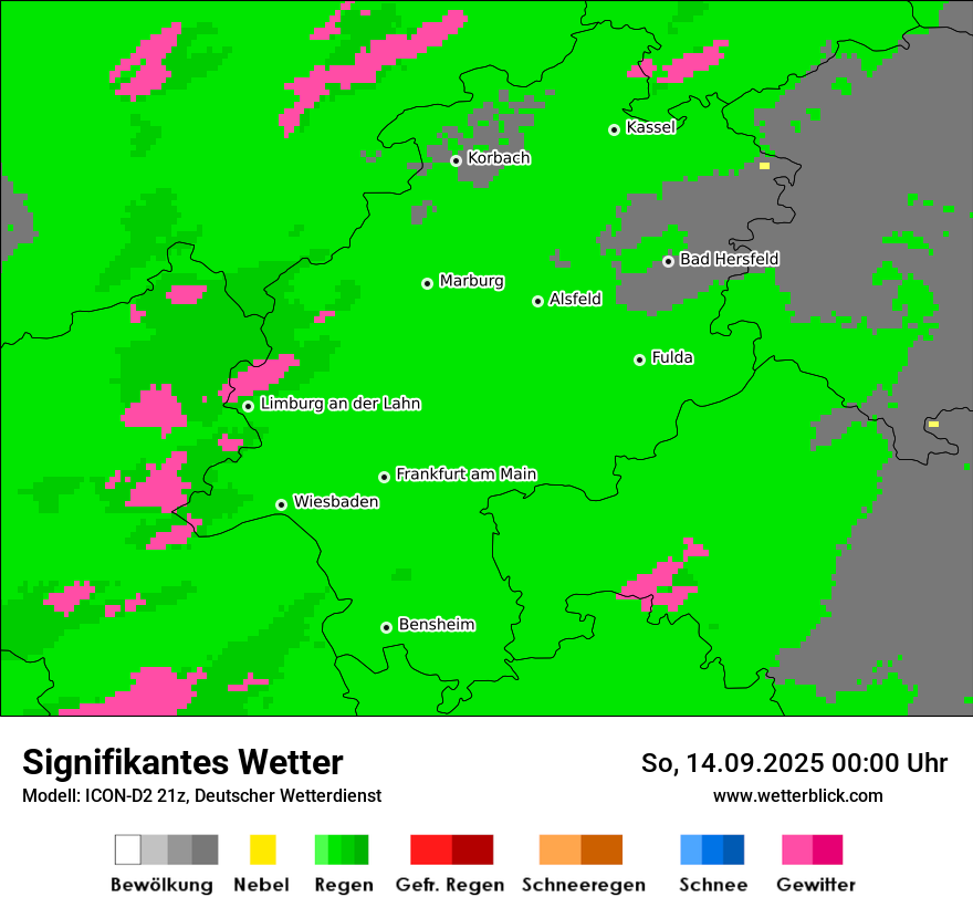 Modellkarten Signifikantes Wetter