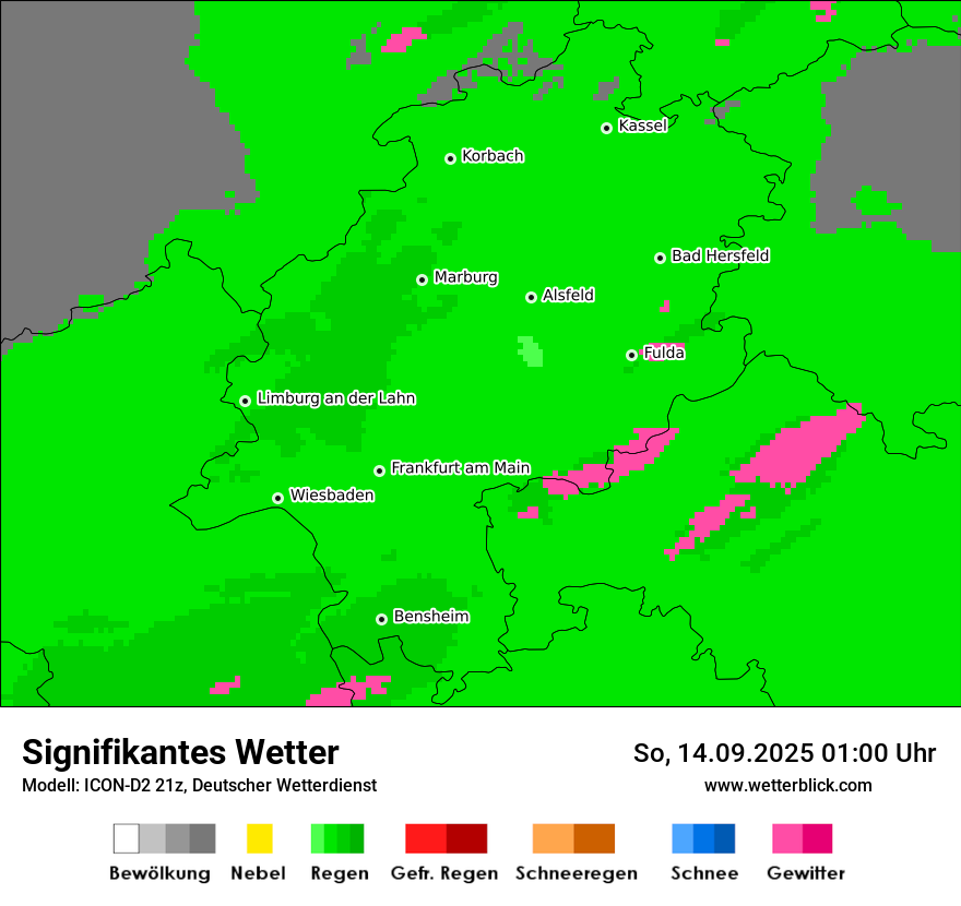 Modellkarten Signifikantes Wetter