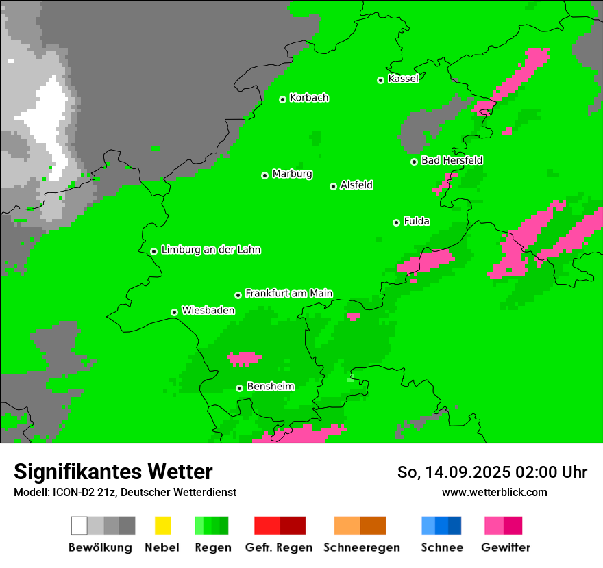 Modellkarten Signifikantes Wetter