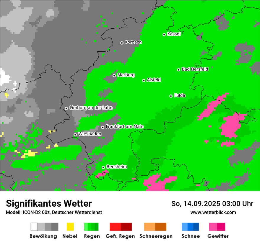 Modellkarten Signifikantes Wetter