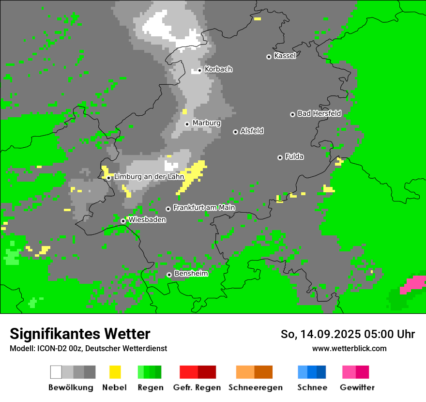 Modellkarten Signifikantes Wetter