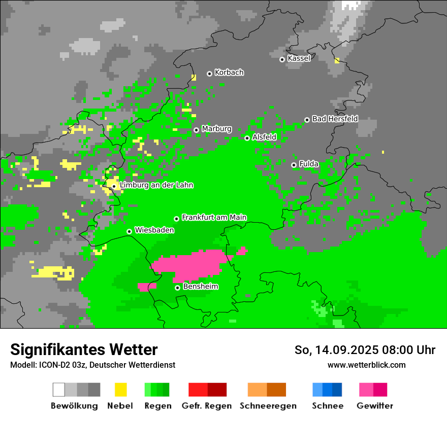 Modellkarten Signifikantes Wetter