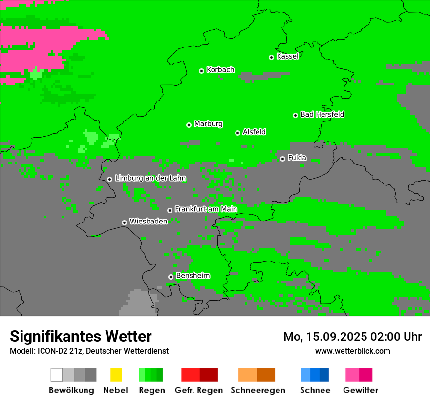 Modellkarten Signifikantes Wetter