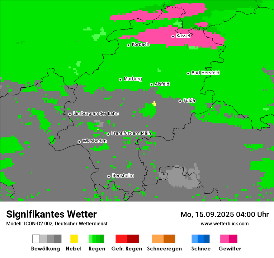 Modellkarten Signifikantes Wetter