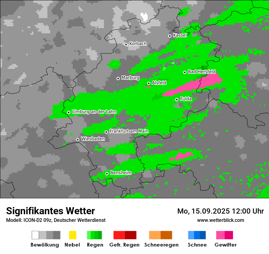 Modellkarten Signifikantes Wetter
