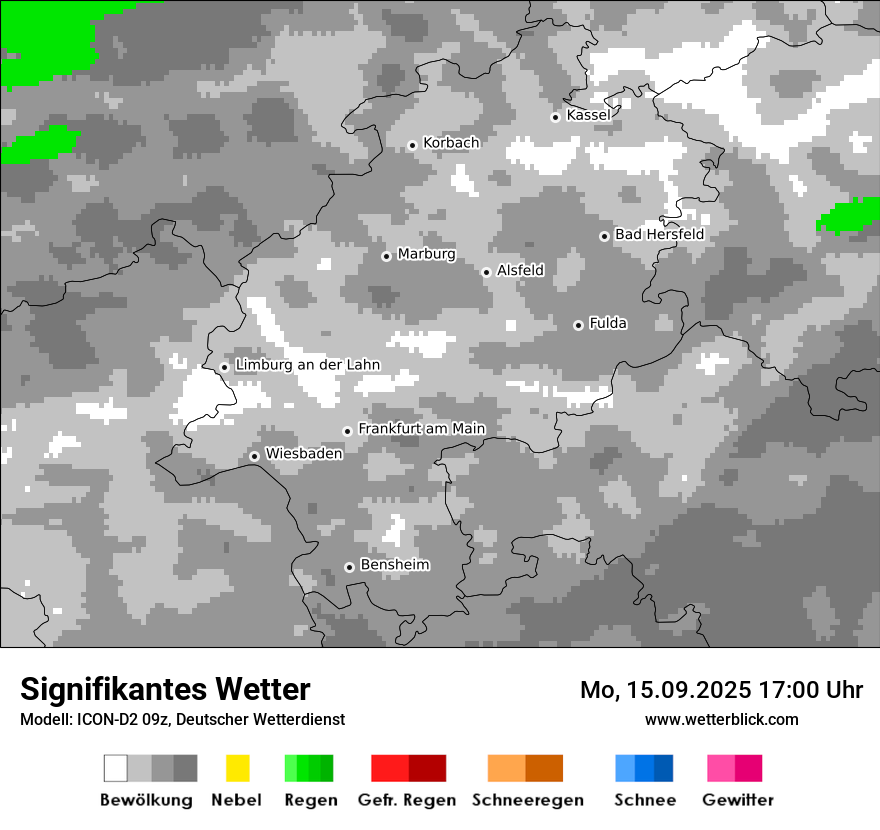 Modellkarten Signifikantes Wetter