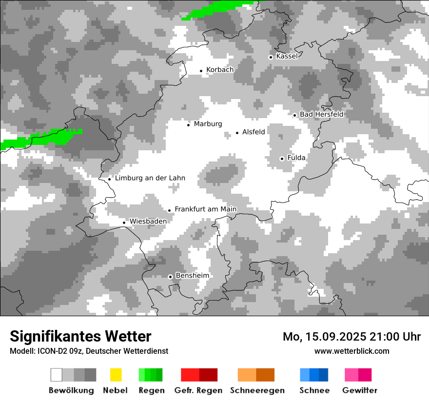 Modellkarten Signifikantes Wetter