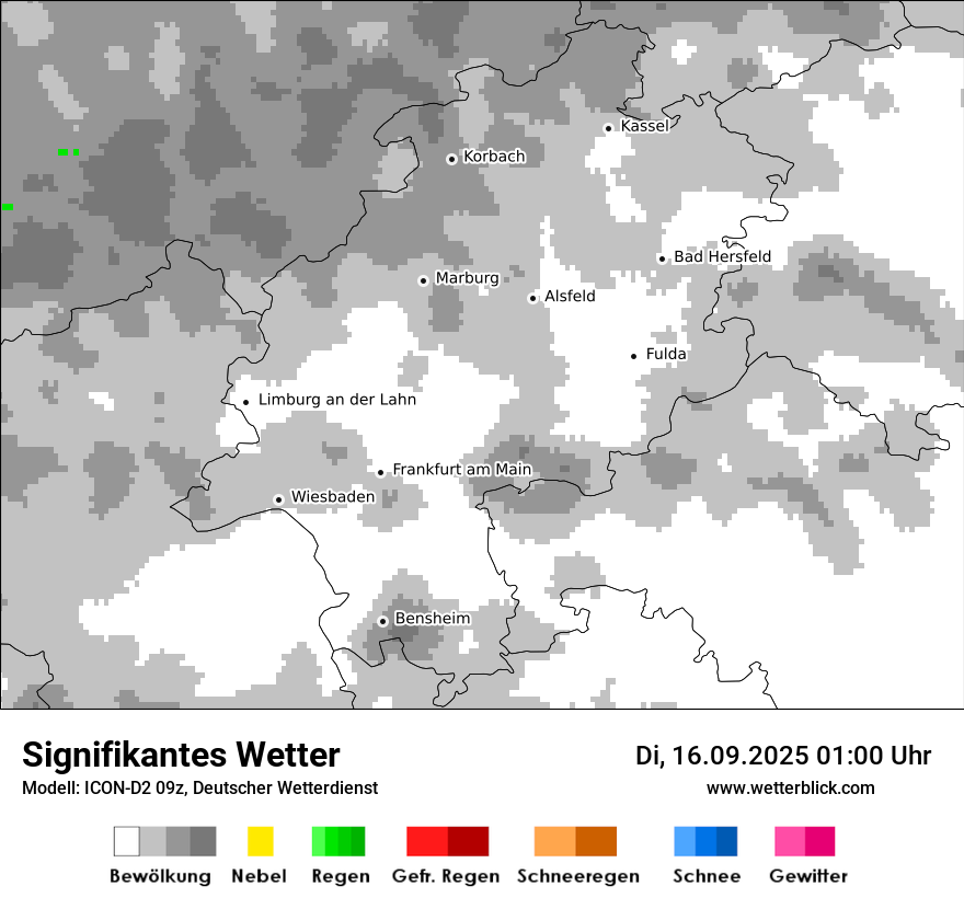 Modellkarten Signifikantes Wetter