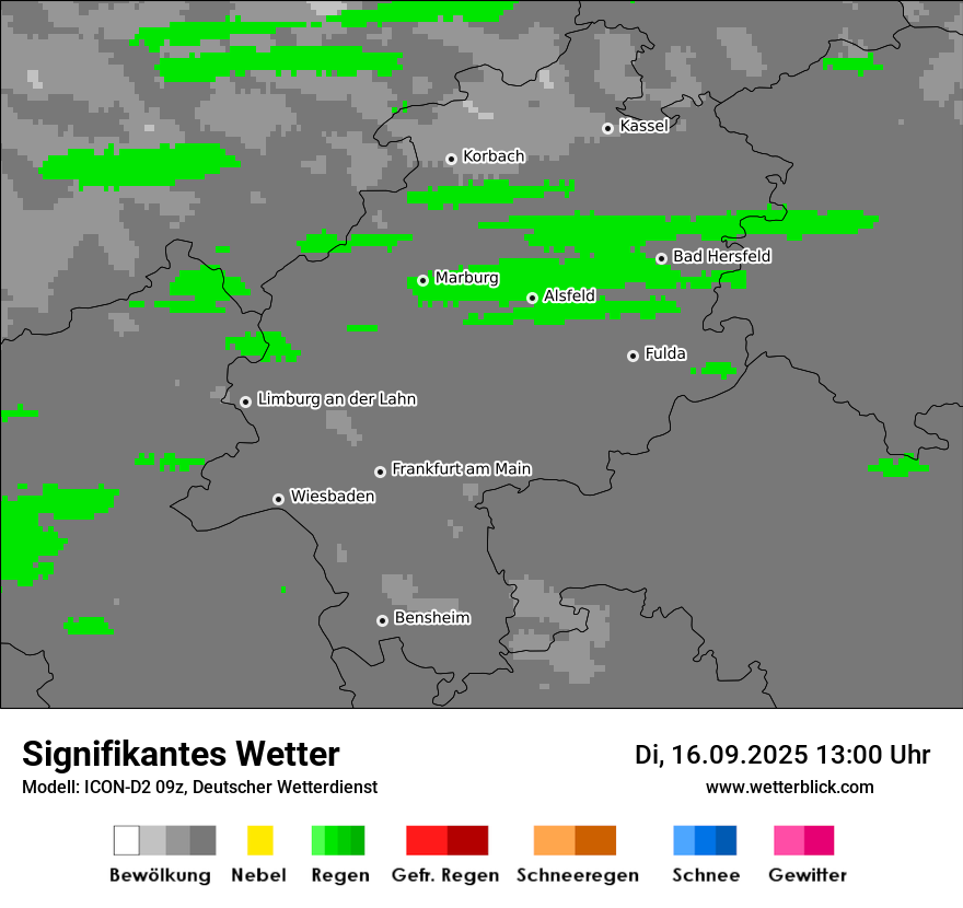Modellkarten Signifikantes Wetter