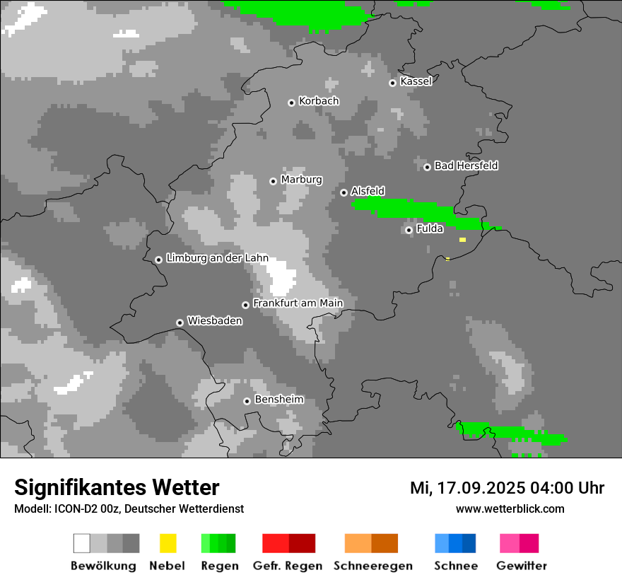 Modellkarten Signifikantes Wetter