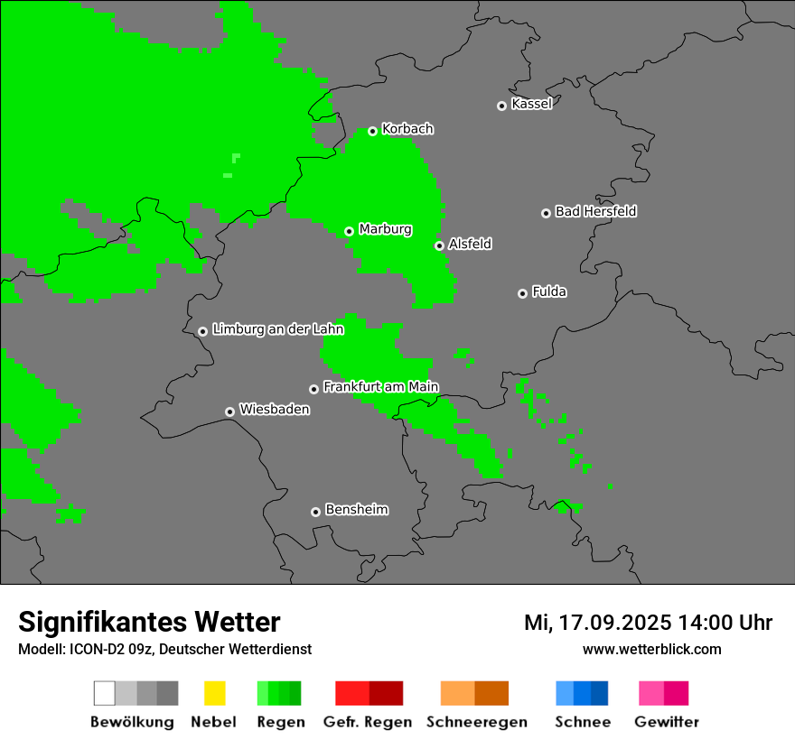 Modellkarten Signifikantes Wetter