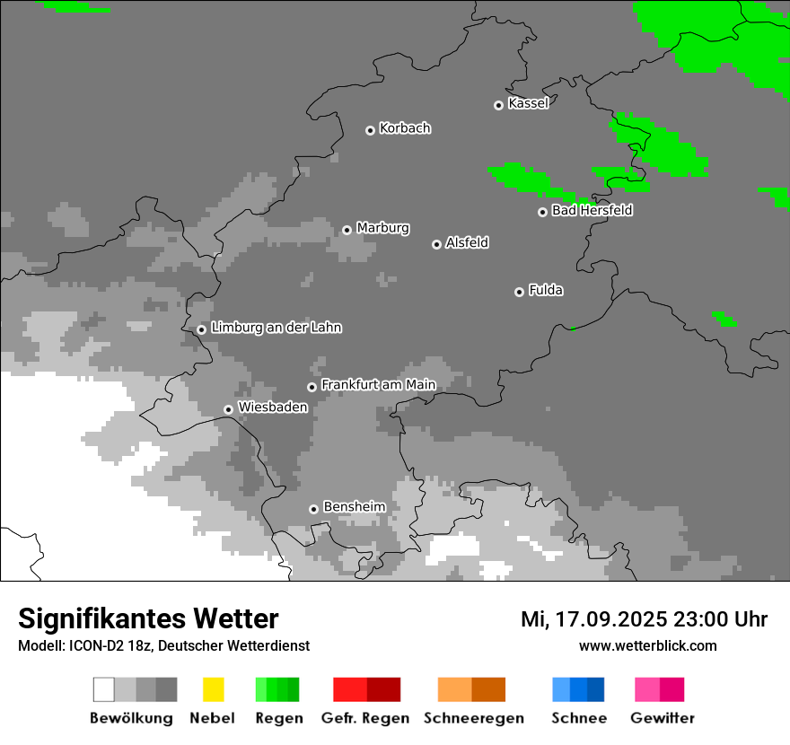 Modellkarten Signifikantes Wetter