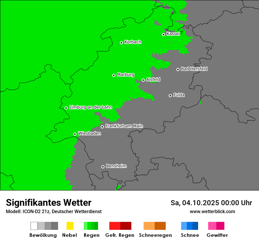 Modellkarten Signifikantes Wetter