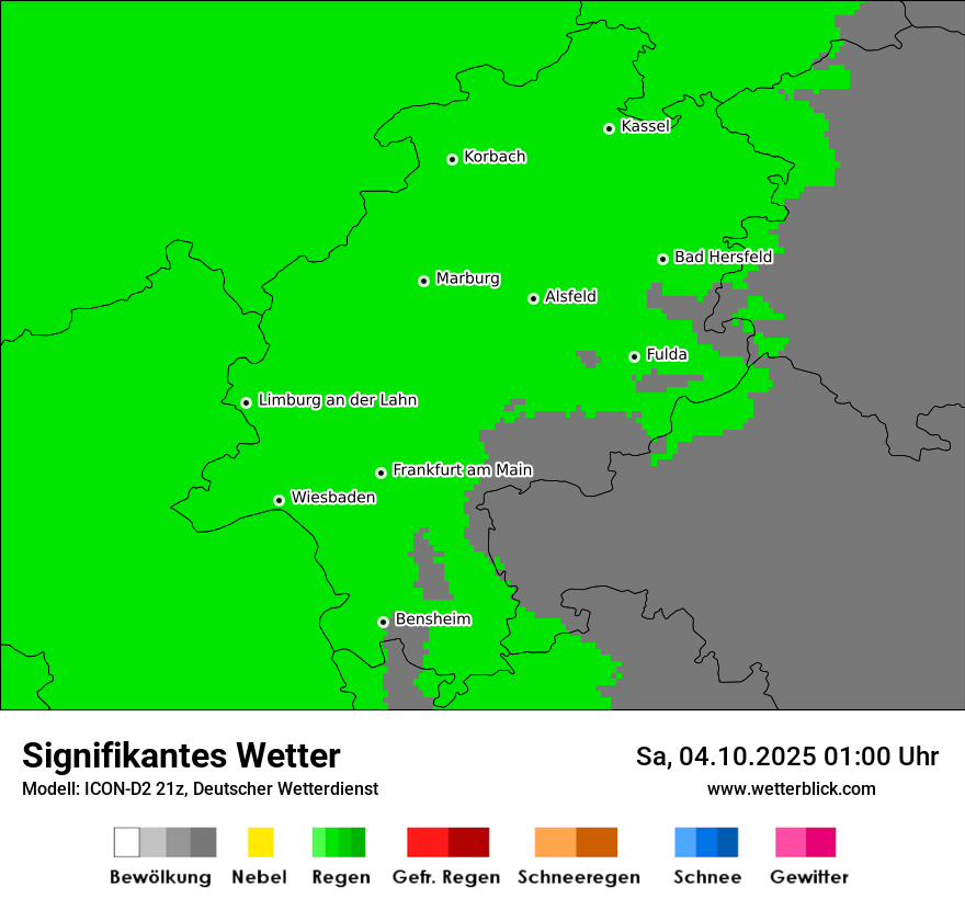 Modellkarten Signifikantes Wetter