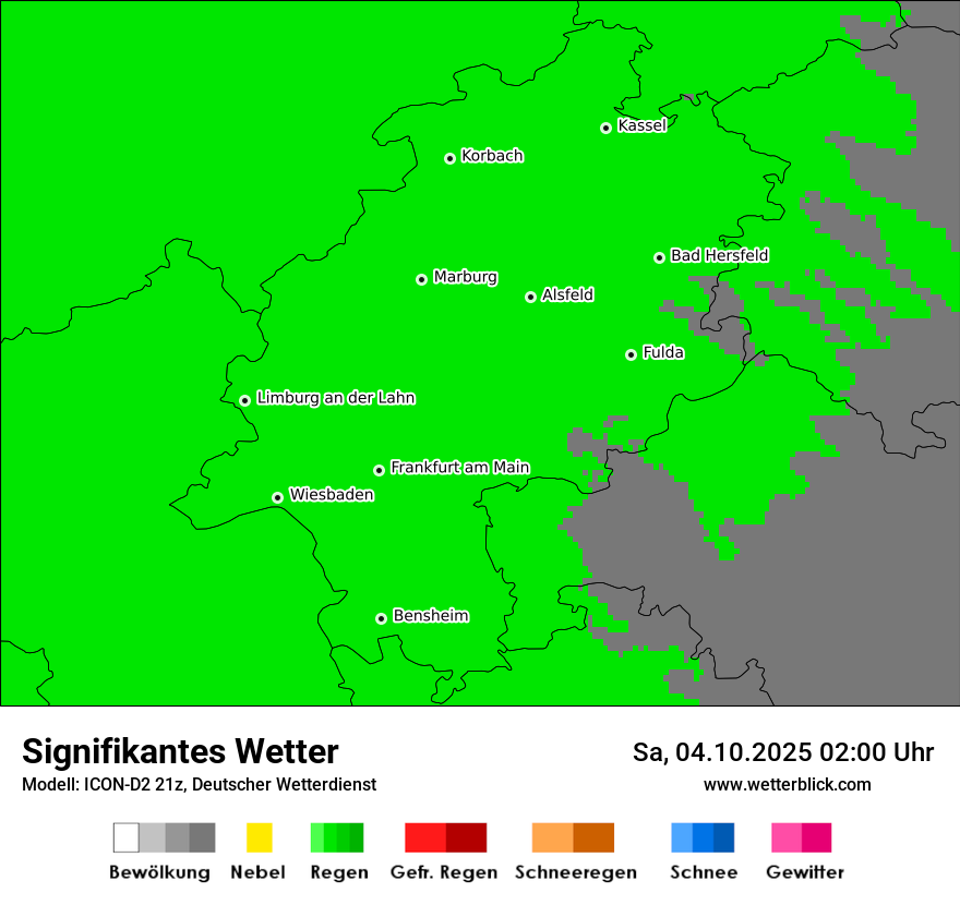 Modellkarten Signifikantes Wetter