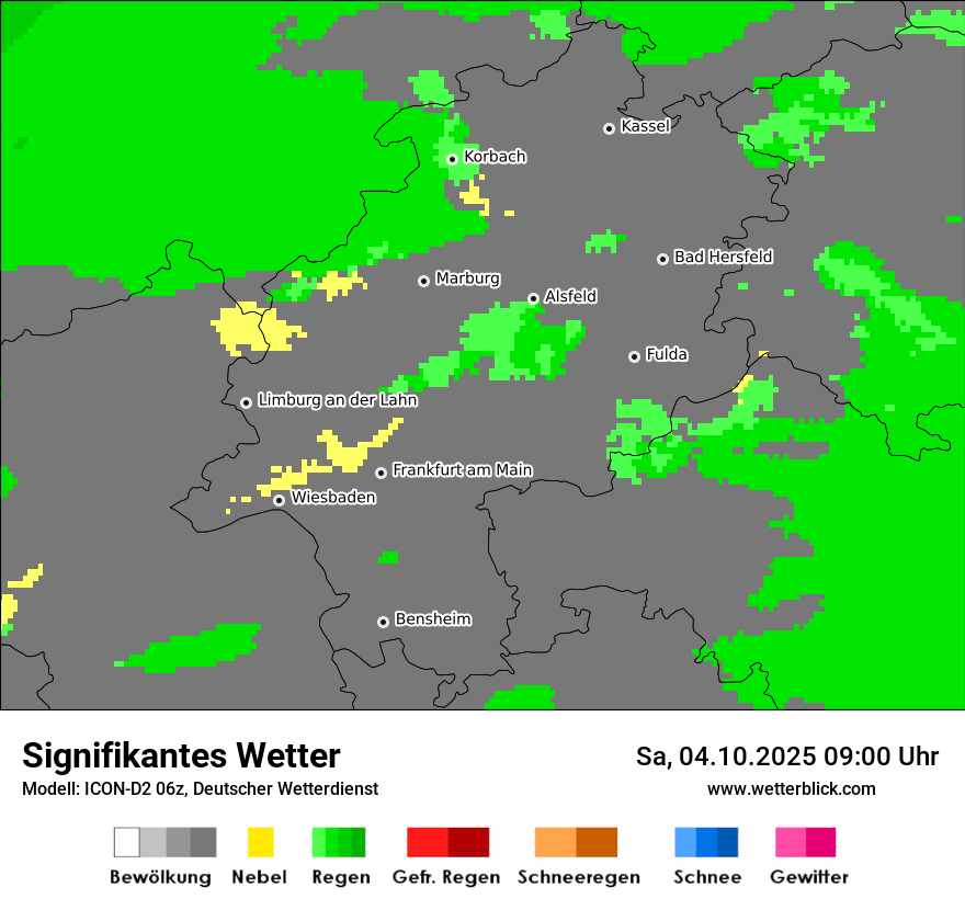 Modellkarten Signifikantes Wetter