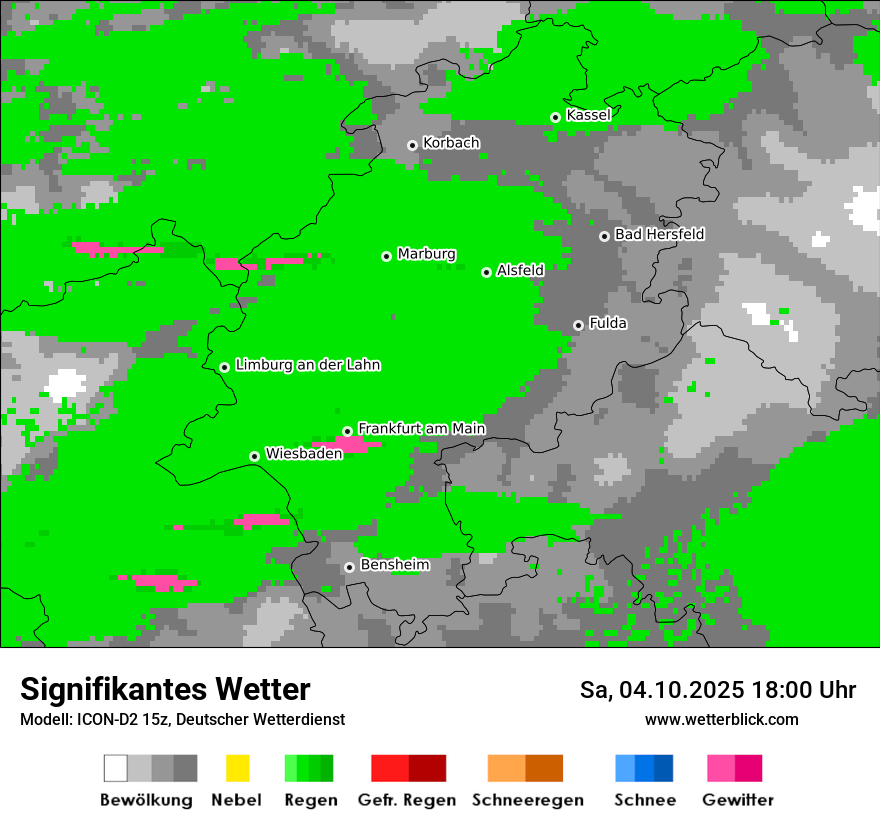 Modellkarten Signifikantes Wetter