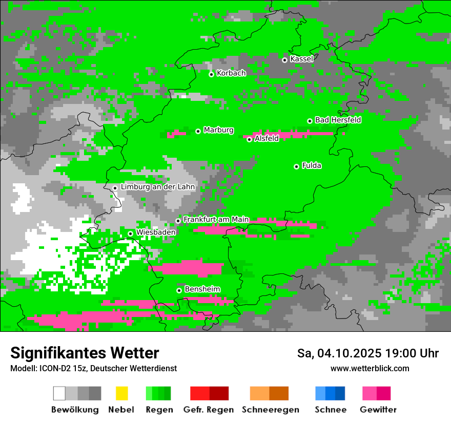 Modellkarten Signifikantes Wetter