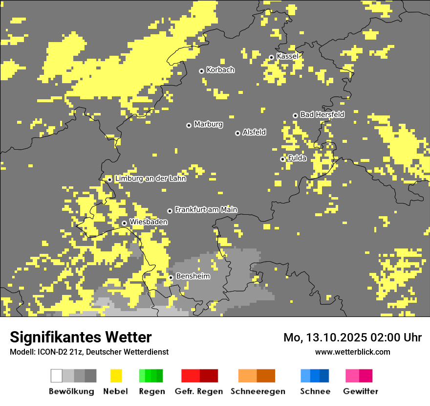 Modellkarten Signifikantes Wetter
