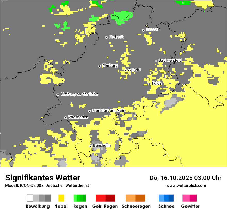 Modellkarten Signifikantes Wetter