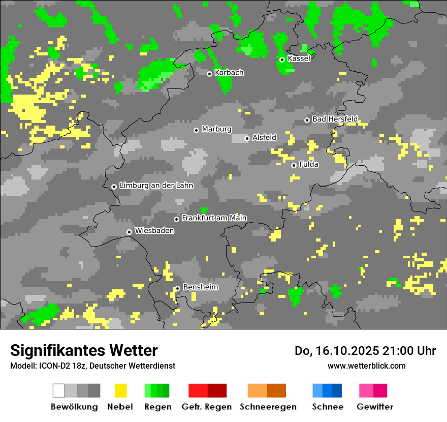 Modellkarten Signifikantes Wetter