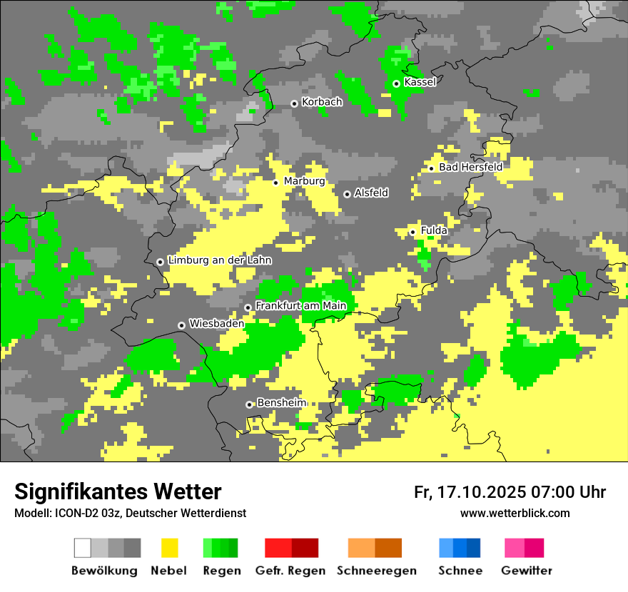 Modellkarten Signifikantes Wetter