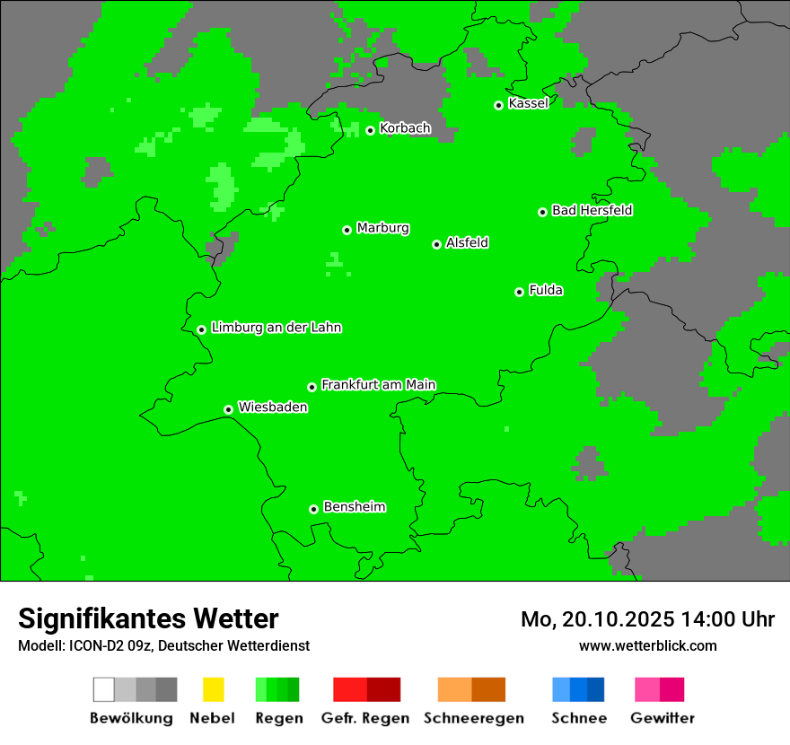 Modellkarten Signifikantes Wetter