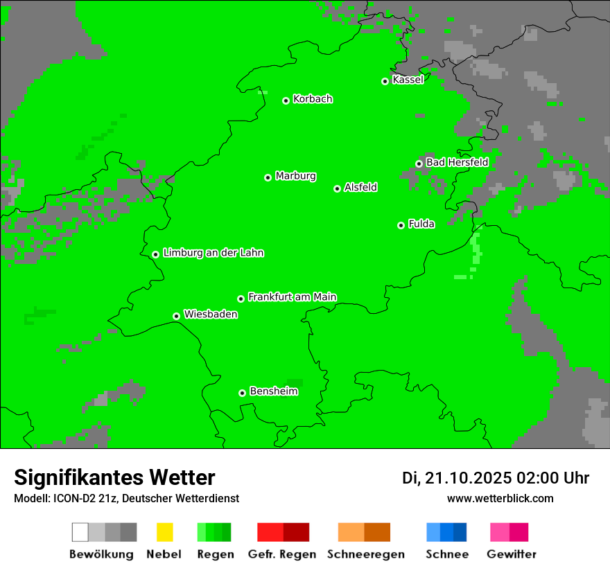 Modellkarten Signifikantes Wetter