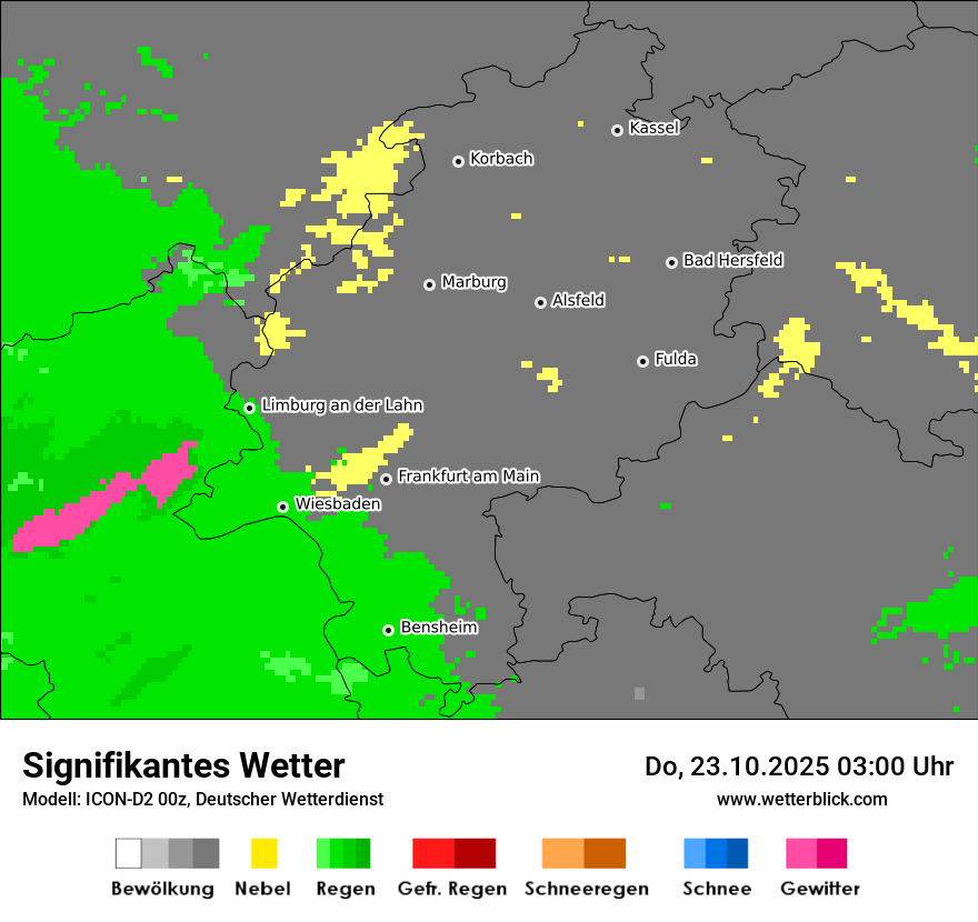 Modellkarten Signifikantes Wetter