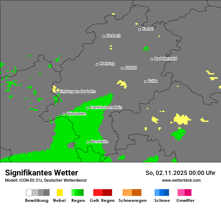 Modellkarten Signifikantes Wetter