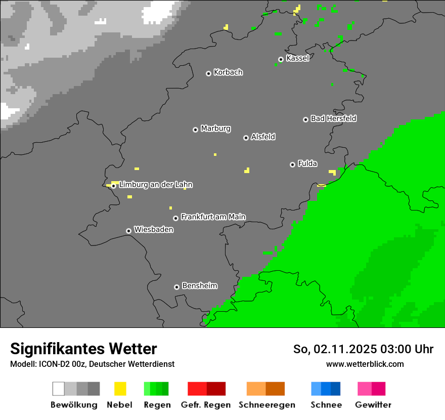 Modellkarten Signifikantes Wetter