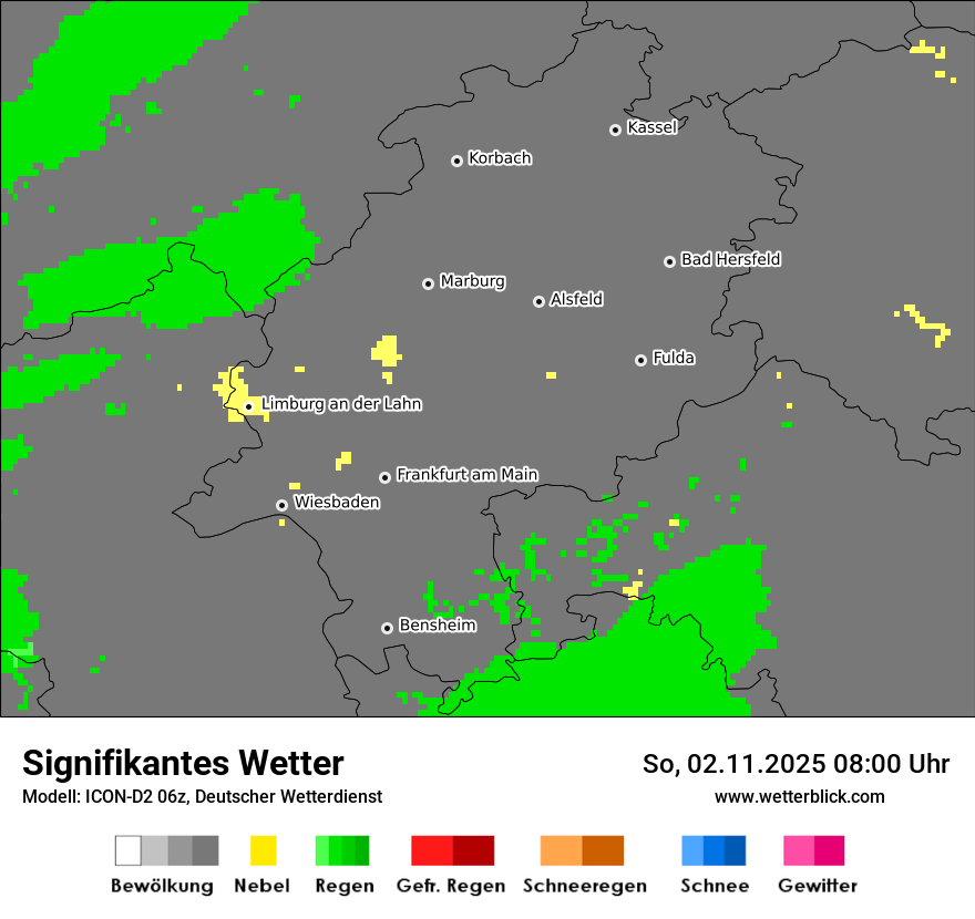 Modellkarten Signifikantes Wetter