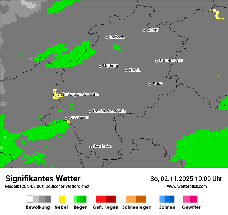 Modellkarten Signifikantes Wetter