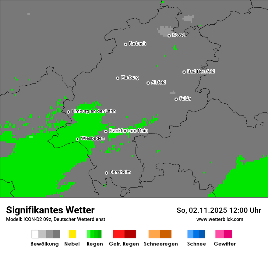 Modellkarten Signifikantes Wetter